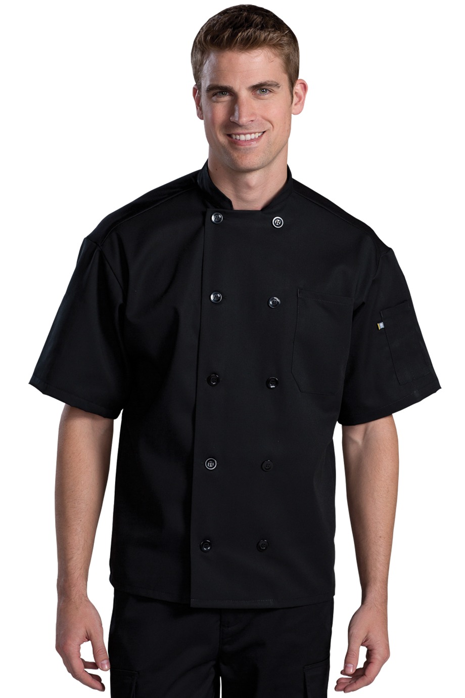 Edwards Garment 3333 - Ten Button Chef Coat With Back Mesh
