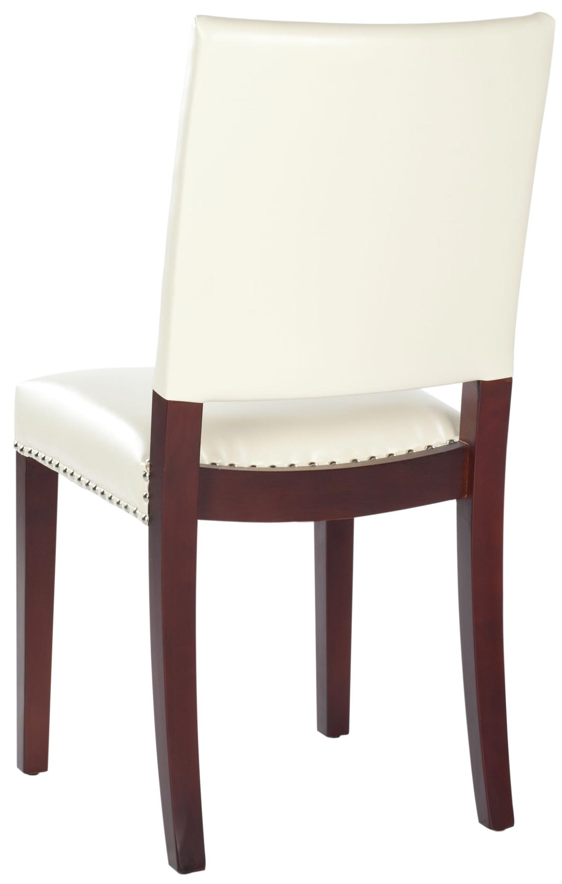 Safavieh - MCR4556K JAMES LEATHER SIDE CHAIR - CREAM (SET OF TWO)