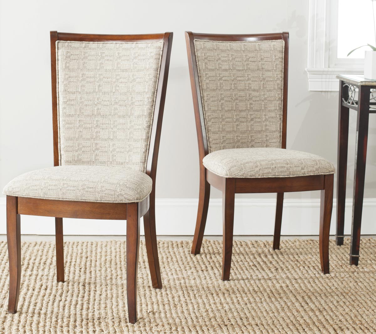 Safavieh - SEA3001A TYRONE SIDE CHAIRS - BEIGE (SET OF TWO)