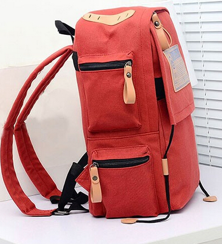 Bag Fashion CA13N443 - Leisure Multicolor Colleague School Canvas Colorful Backpack