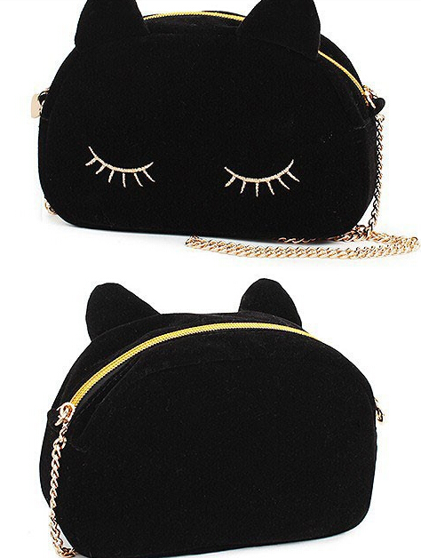 Bag Fashion CA13N454 - Women's Rabbit Fur Ball Bags Embroidery Vintage Handbag