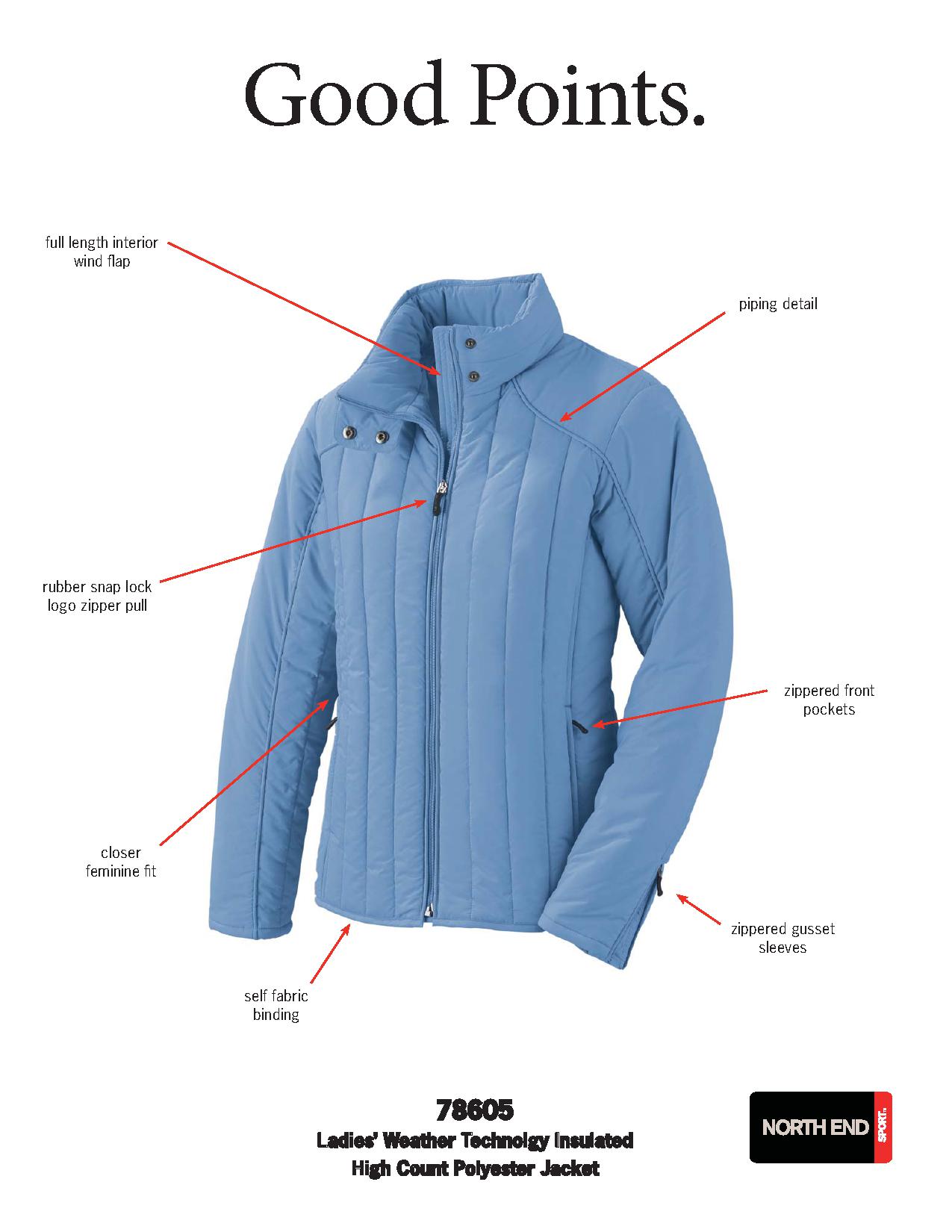 Ash City Insulated 78605 - Ladies' Weather Technology Insulated High Count Polyester Jacket