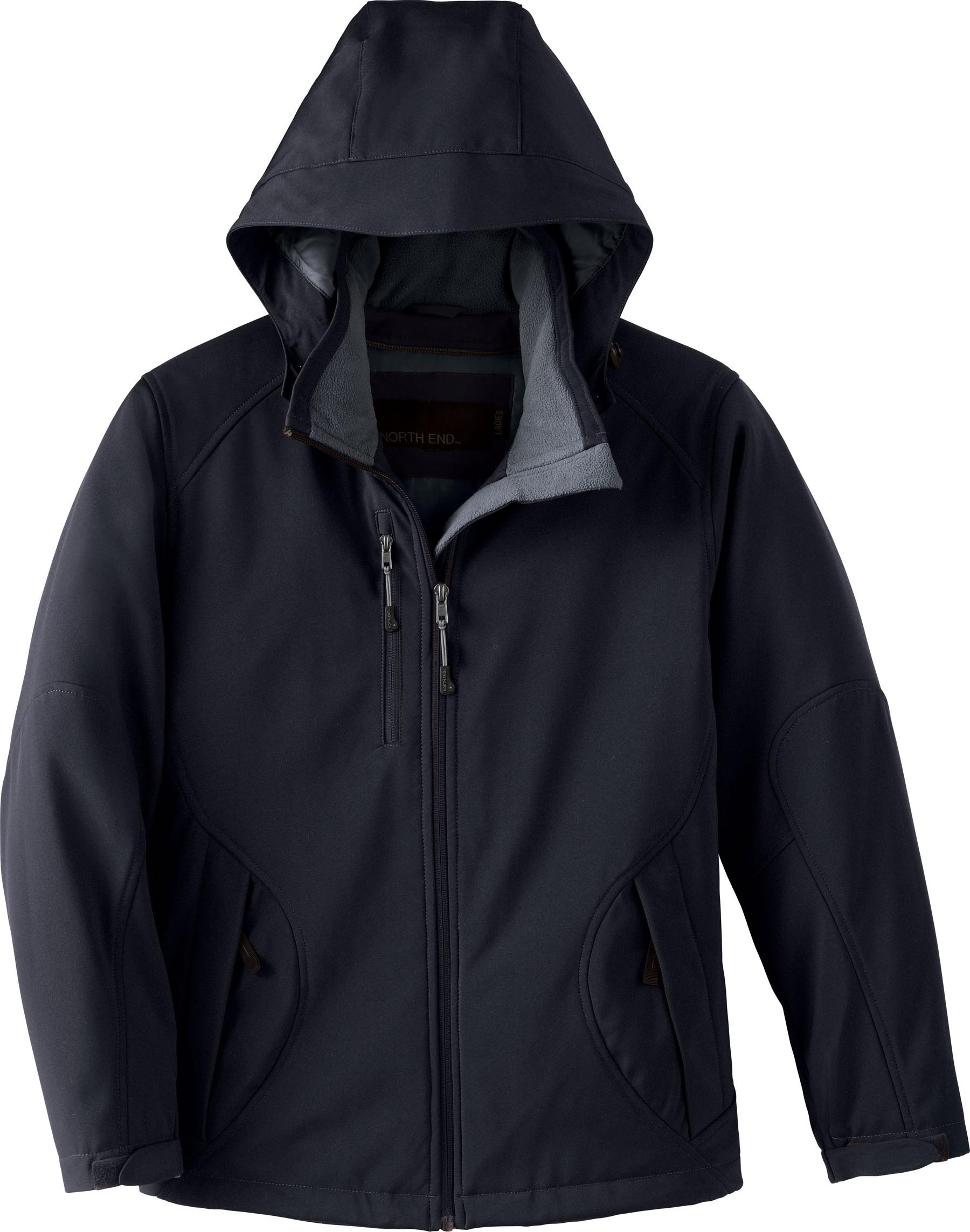 North End 78080 - Ladies' Glacier Insulated Three-Layer Fleece Bonded Soft Shell Jacket with Detachable Hood