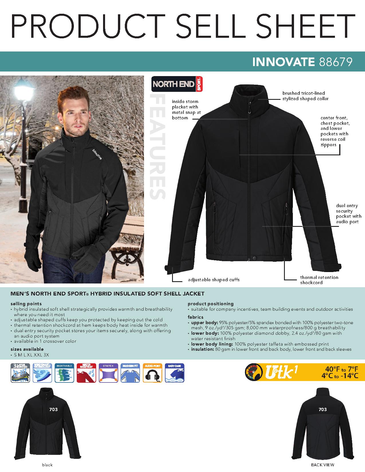 Ash City Soft Shells 88679 - Innovate Men's Hybird Insulated Soft Shell Jacket