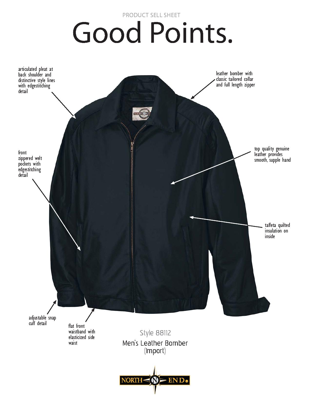 Ash City UTK 1 Warm.Logik 88112 - Men's Leather Bomber Jacket