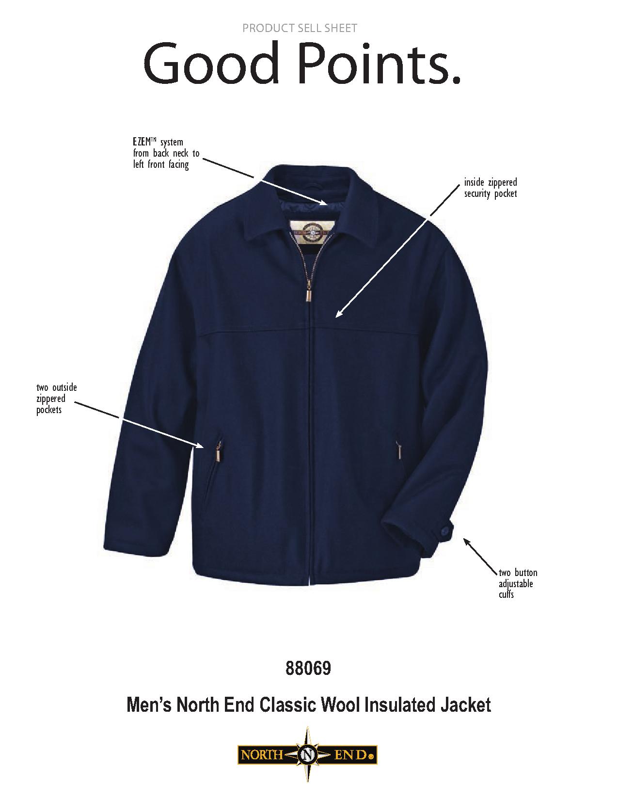 Ash City UTK 2 Warm.Logik 88069 - Men's Classical Wool Insulated Jacket