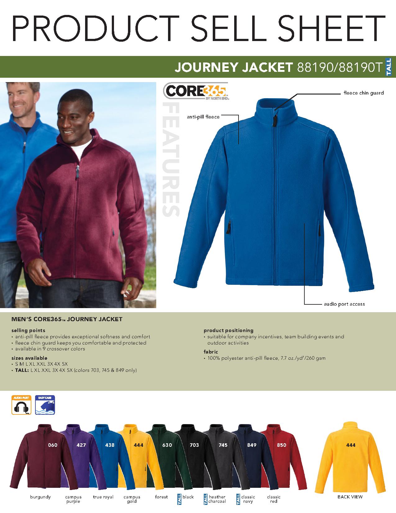 Core 365 88190 - Men's Journey Fleece Jacket