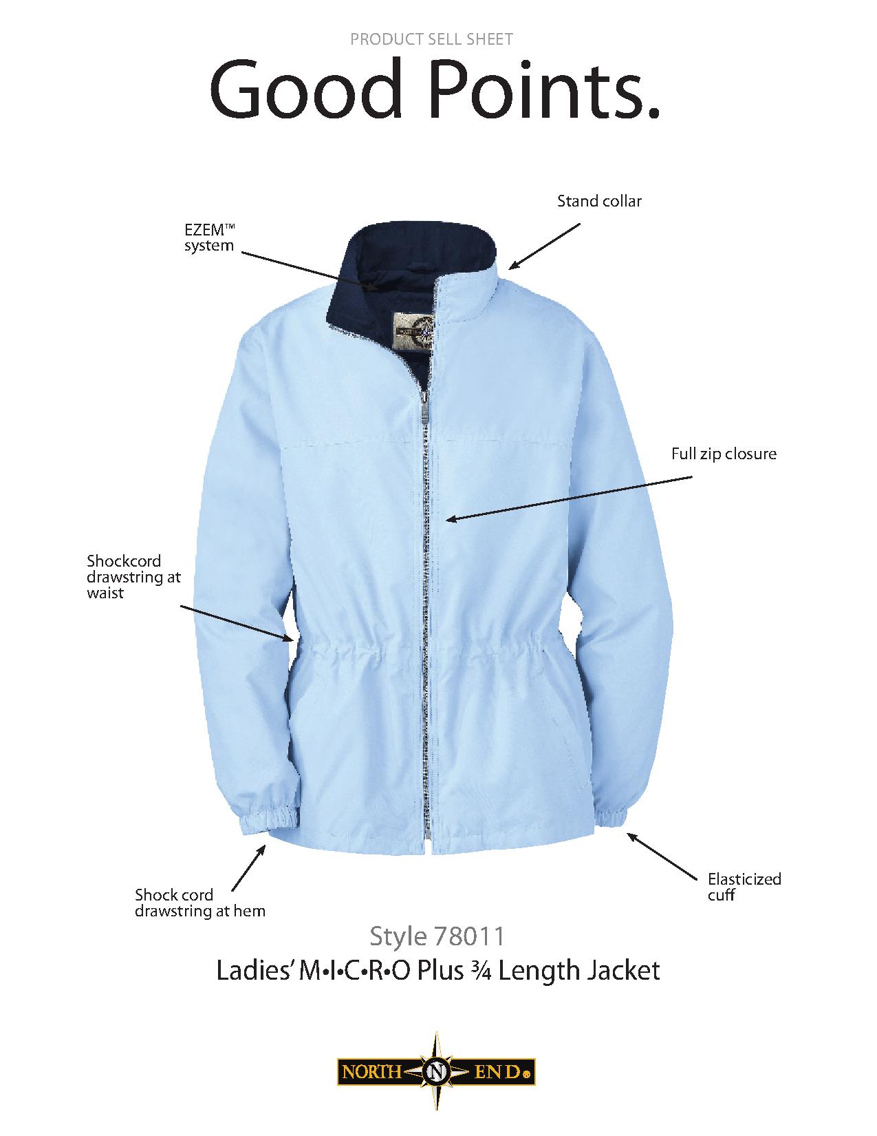 Ash City Lightweight 78011 - Ladies' Micro Plus Three Quarter Length Jacket With Teflon