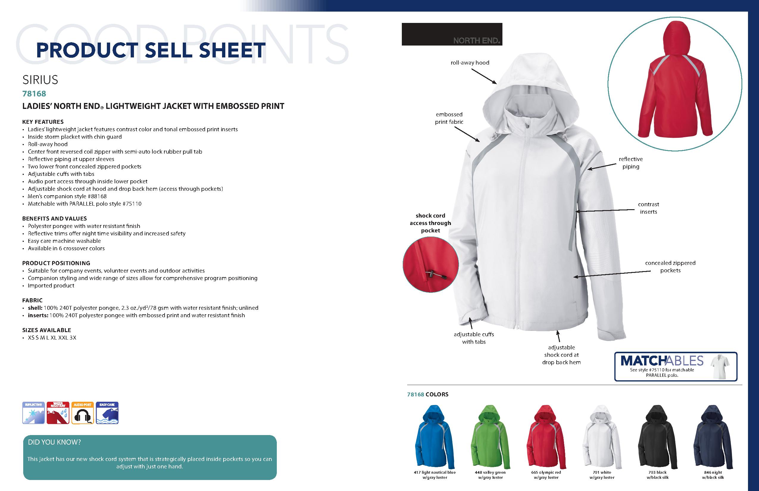 Ash City Lightweight 78168 - Sirius Ladies' Lightweight Jacket With Embossed Print