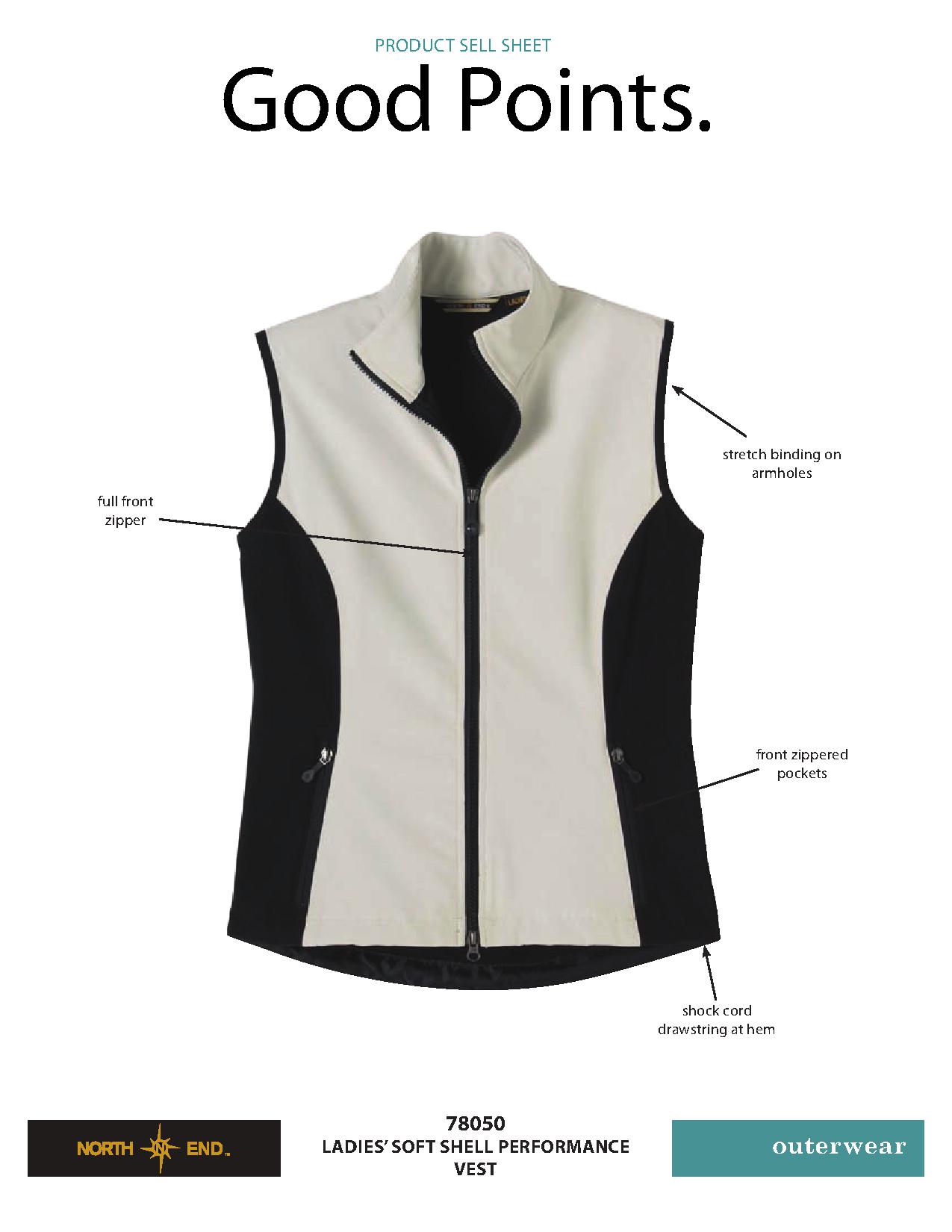 North End 78050 - Ladies' Three-Layer Light Bonded Performance Soft Shell Vest