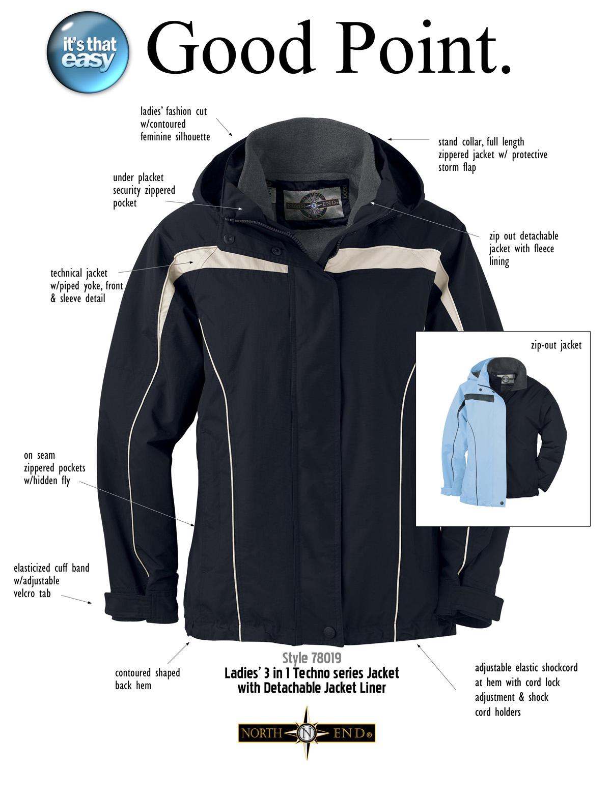 Ash City UTK 2 Warm.Logik 78019 - Ladies' 3-In-1 Jacket With Detachable Jacket Liner