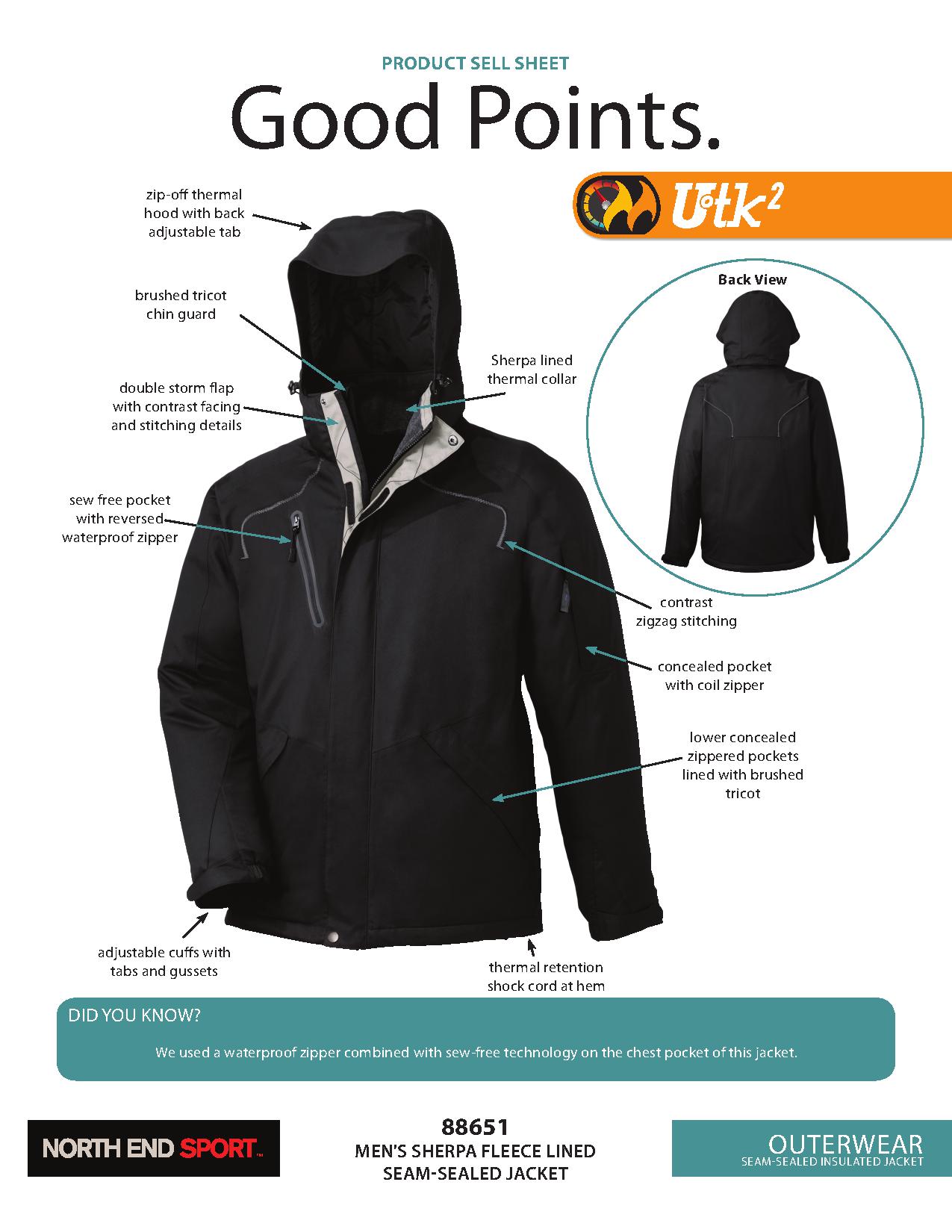 Ash City UTK 2 Warm.Logik 88651 - Men's Sherpa Fleece Lined Seam-Sealed Jacket
