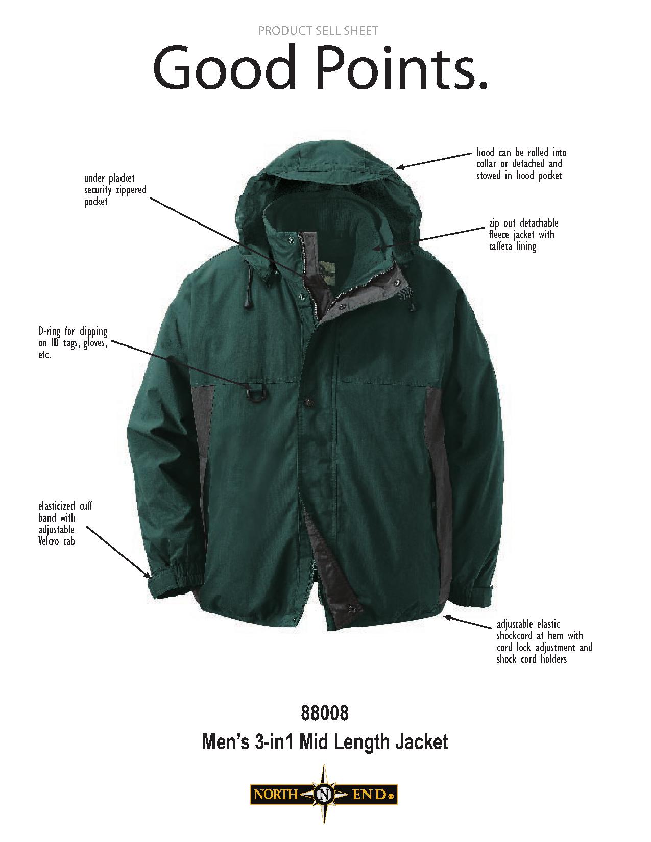 Ash City UTK 3 Warm.Logik 88008 - Men's 3-In-1 Mid-Length Jacket