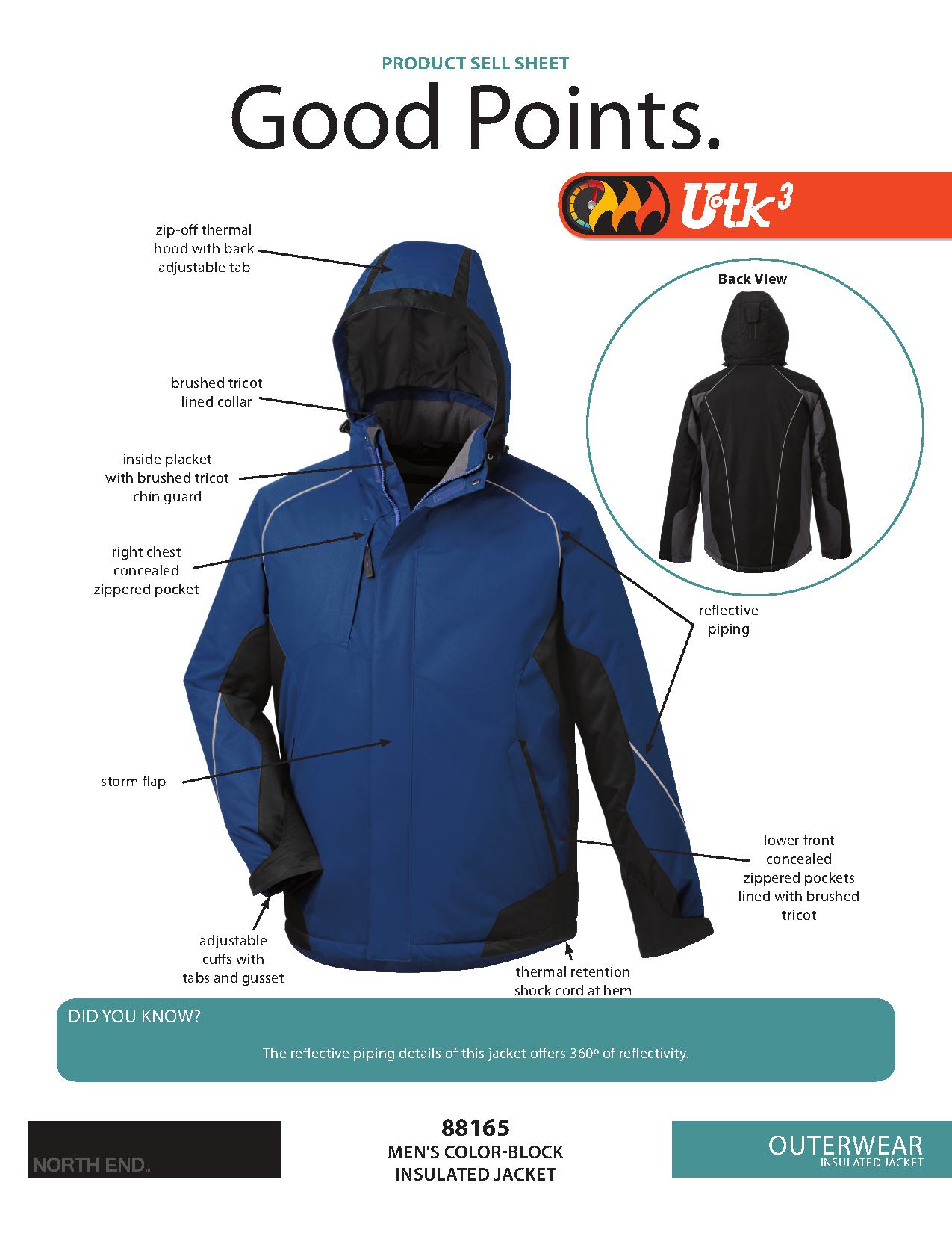 Ash City UTK 3 Warm.Logik 88165 - Avalanche Men's Color-Block Insulated Jacket