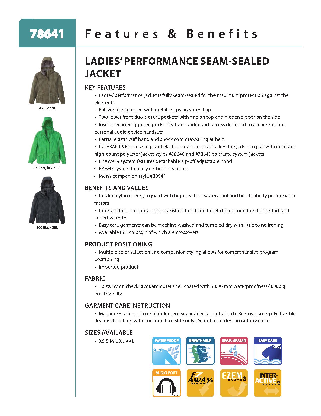Ash City Interactive Shell 78641 - Ladies' Performance Seam-Sealed Jacket