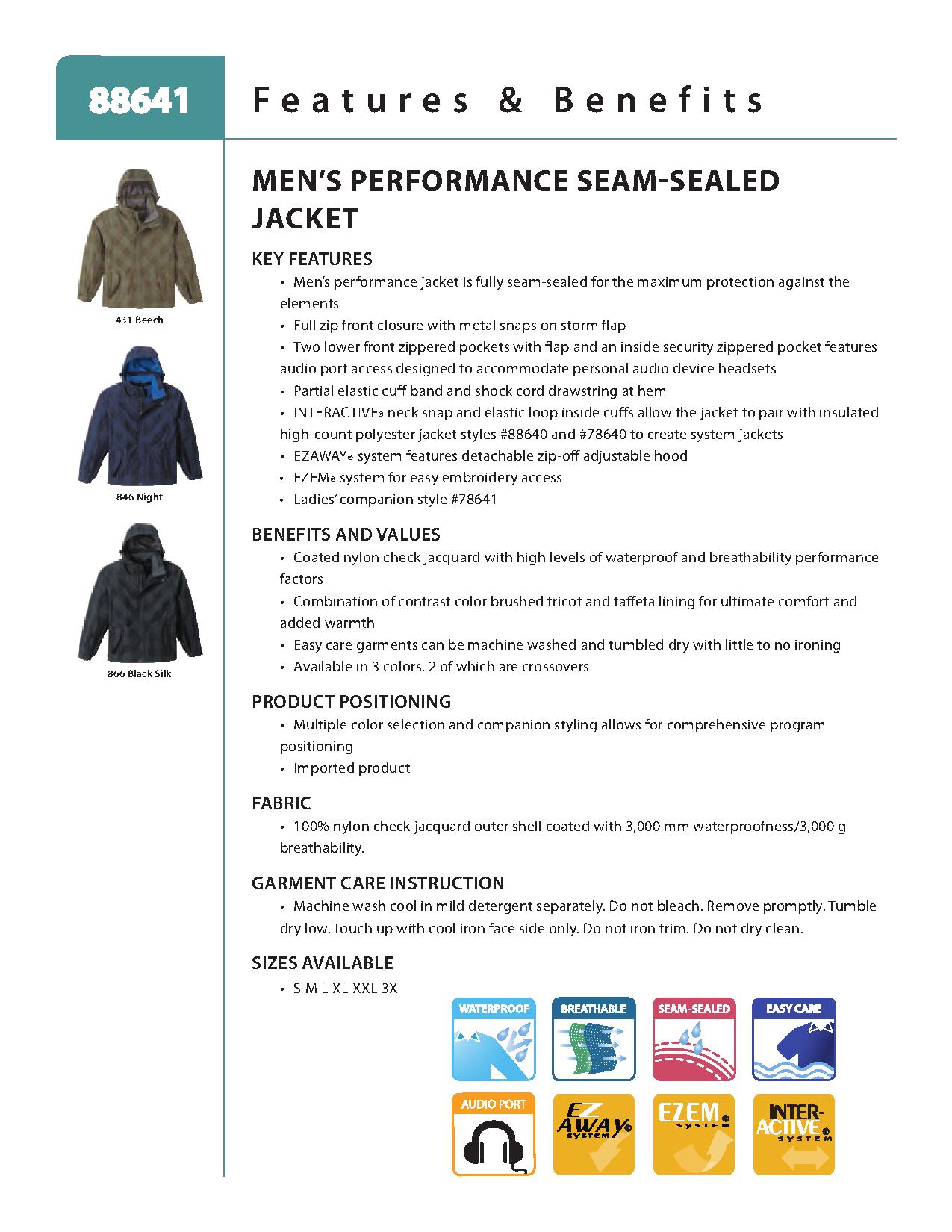 Ash City Interactive Shell 88641 - Men's Performance Seam-Sealed Jacket