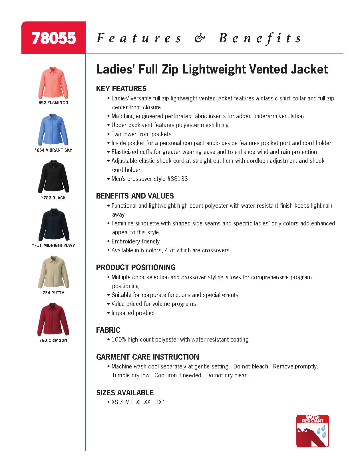 Ash City Lightweight 78055 - Ladies' Full-Zip Lightweight Vented Jacket