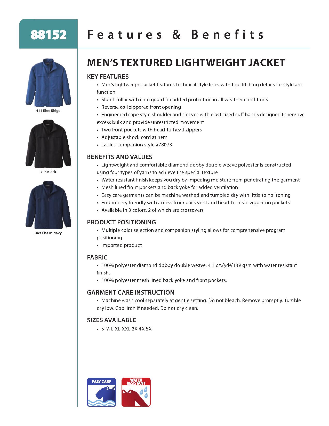 Ash City Lightweight 88152 - Men's Textured Lightweight Jacket