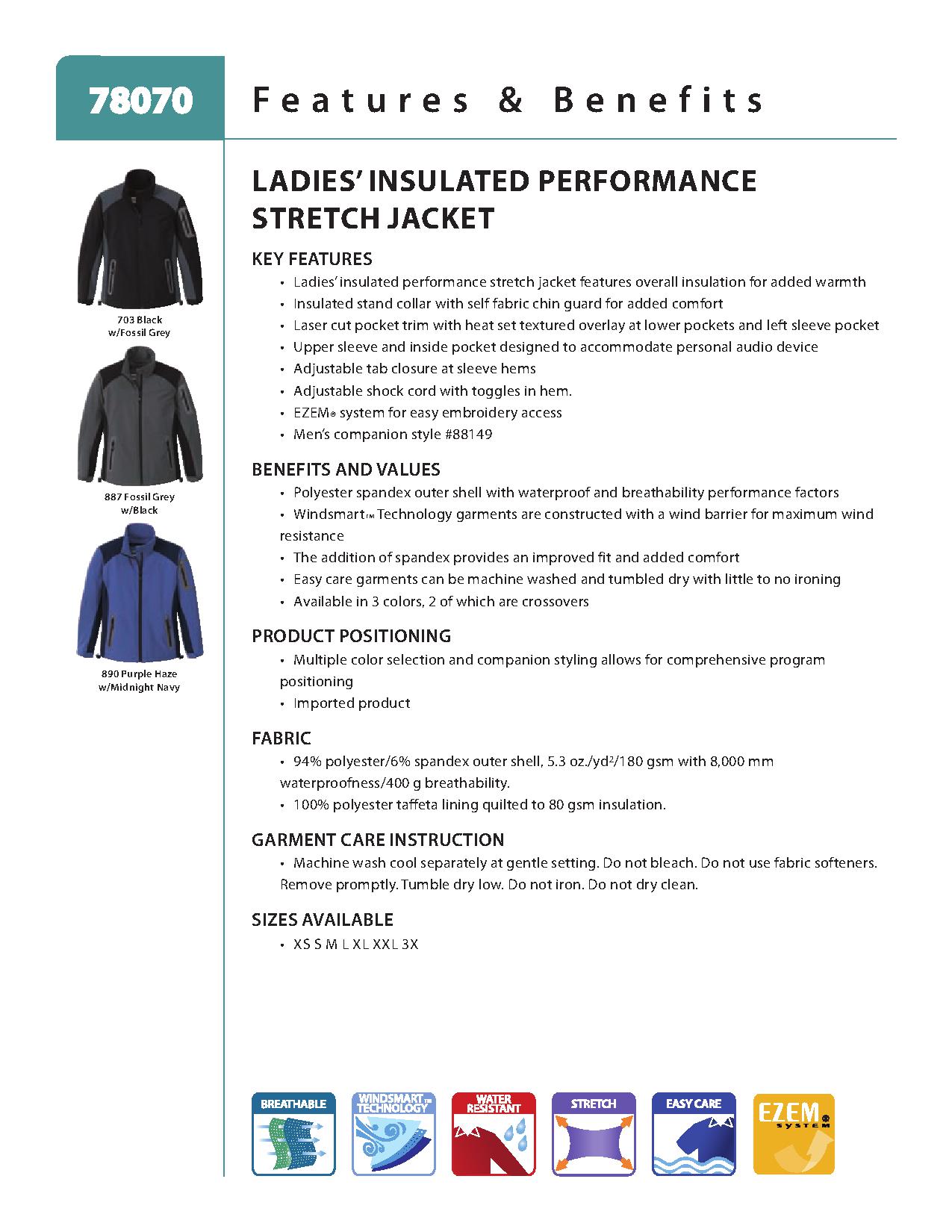 Ash City Performance Jackets 78070 - Ladies' Insulated Performance Stretch Jacket