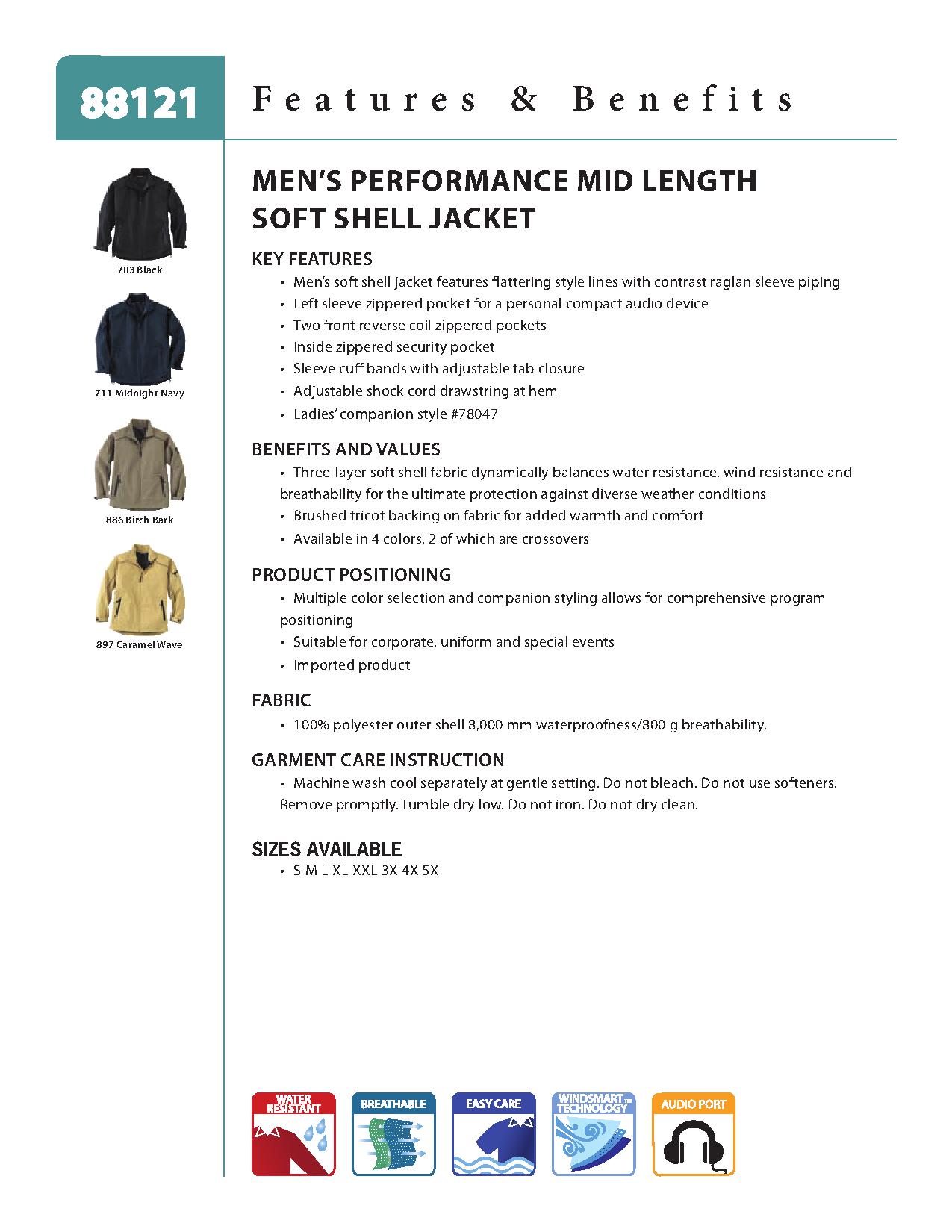 Ash City Performance Jackets 88121 - Men's Performance Mid-Length Soft Shell Jacket
