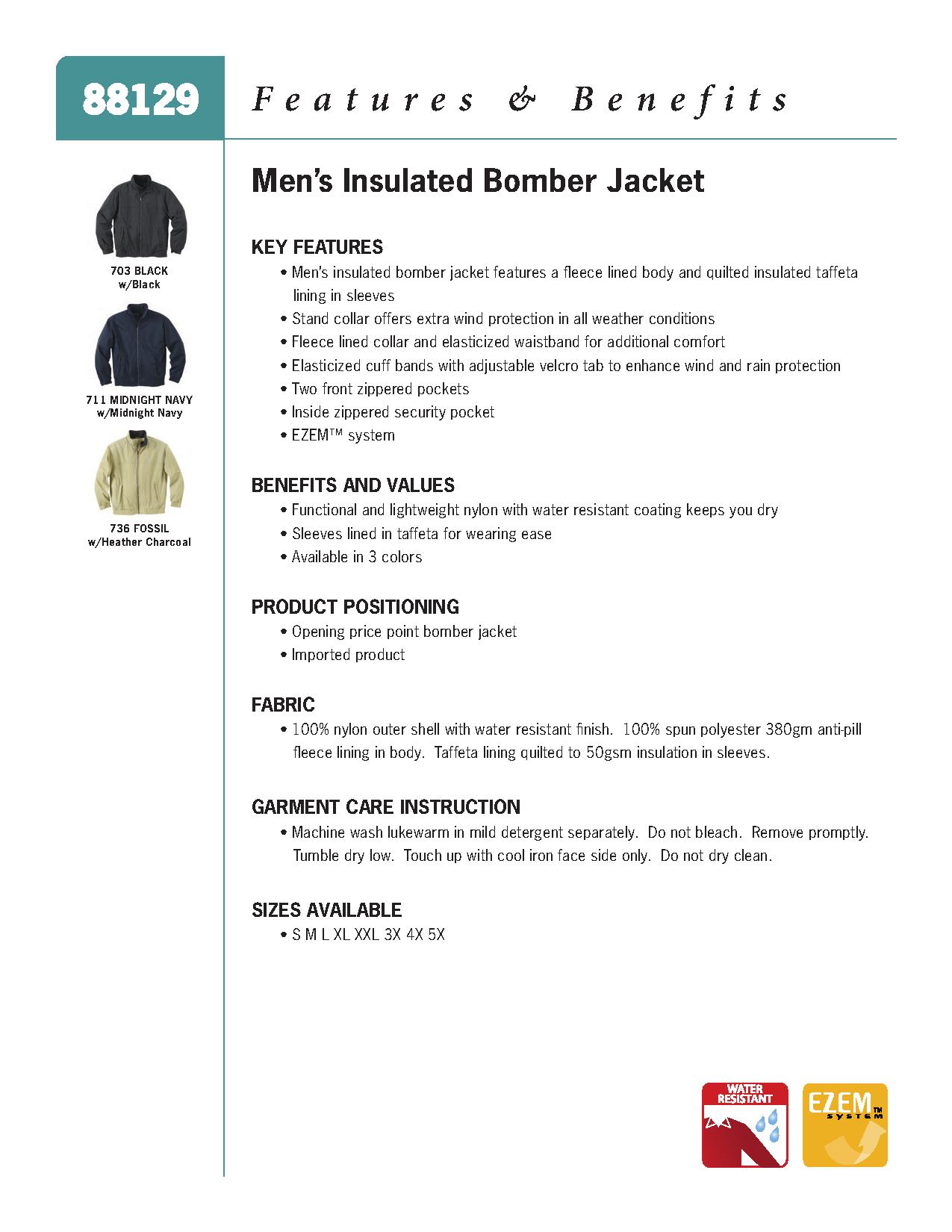 Ash City UTK 2 Warm.Logik 88129 - Men's Insulated Bomber Jacket