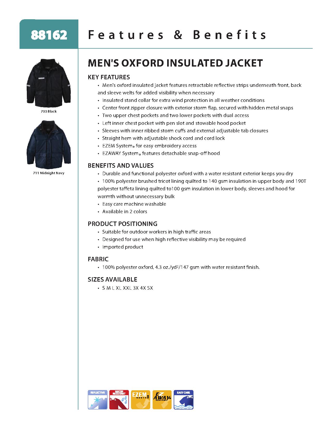 Ash City UTK 3 Warm.Logik 88162 - Men's North End Oxford Insulated Jacket