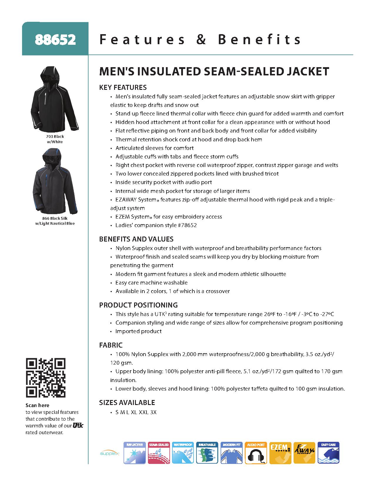 Ash City UTK 3 Warm.Logik 88652 - Altitude Men's Seam-Sealed Insulated Jacket