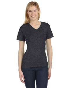 Bella + Canvas - 6405U Missy Made in the USA Jersey Short-Sleeve V-Neck T-Shirt
