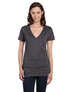 Bella + Canvas - 6035U Ladies' Made in the USA Jersey Short-Sleeve Deep V-Neck T-Shirt
