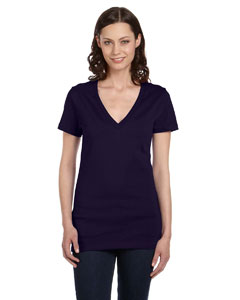 Bella + Canvas - 6035U Ladies' Made in the USA Jersey Short-Sleeve Deep V-Neck T-Shirt