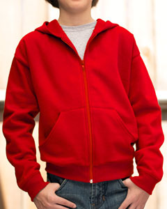 LAT Drop Ship - 2246 Youth Fleece Hooded Zip Front Sweatshirt With Pockets