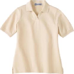 Ash City Jersey 75009 - Ladies' Johnny Collar Jersey Polo With Pencil Stripe