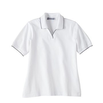 Ash City Jersey 75009 - Ladies' Johnny Collar Jersey Polo With Pencil Stripe