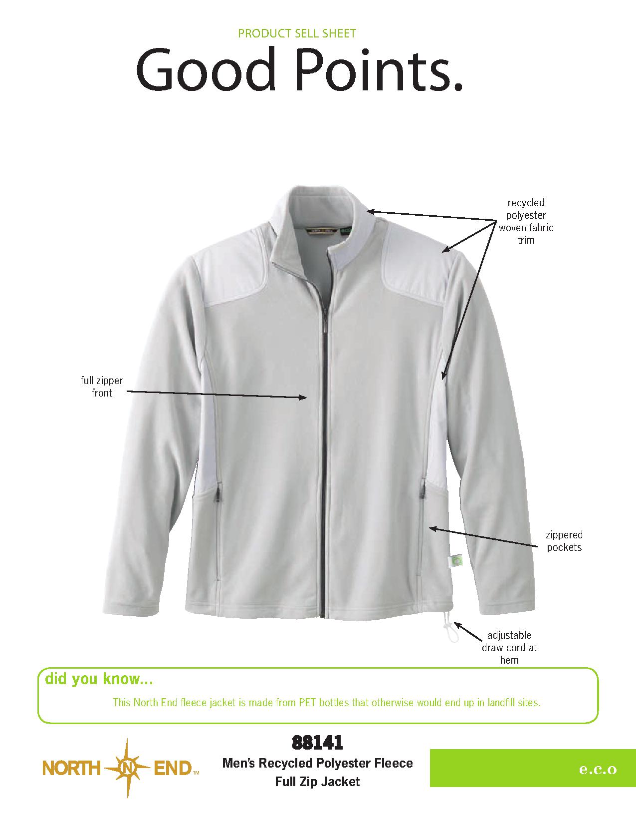 Ash City e.c.o Fleece 88141 - Men's Recycled Polyester Fleece Full-Zip Jacket