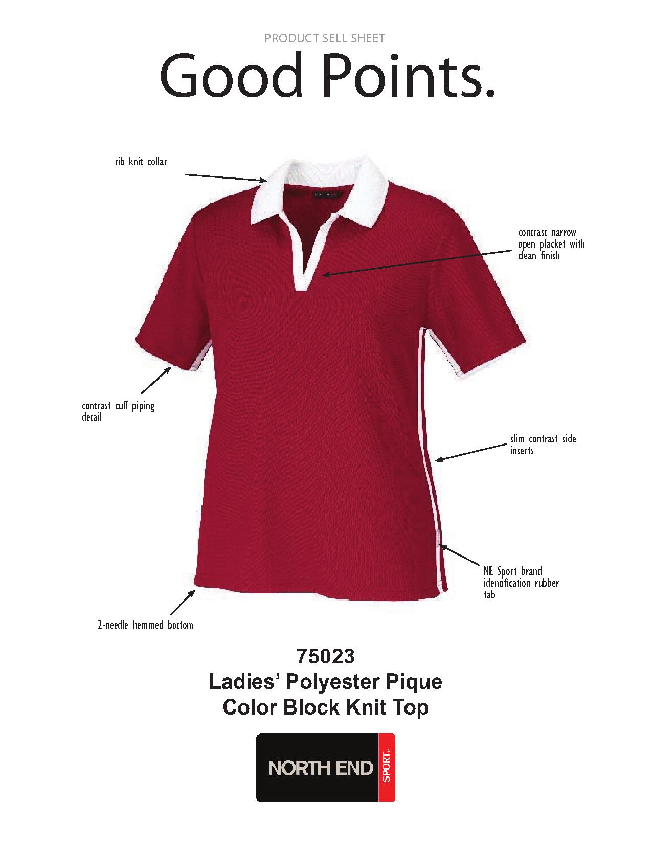 Ash City Pique 75023 - Ladies' Polyeter Pique Color-Block Polo