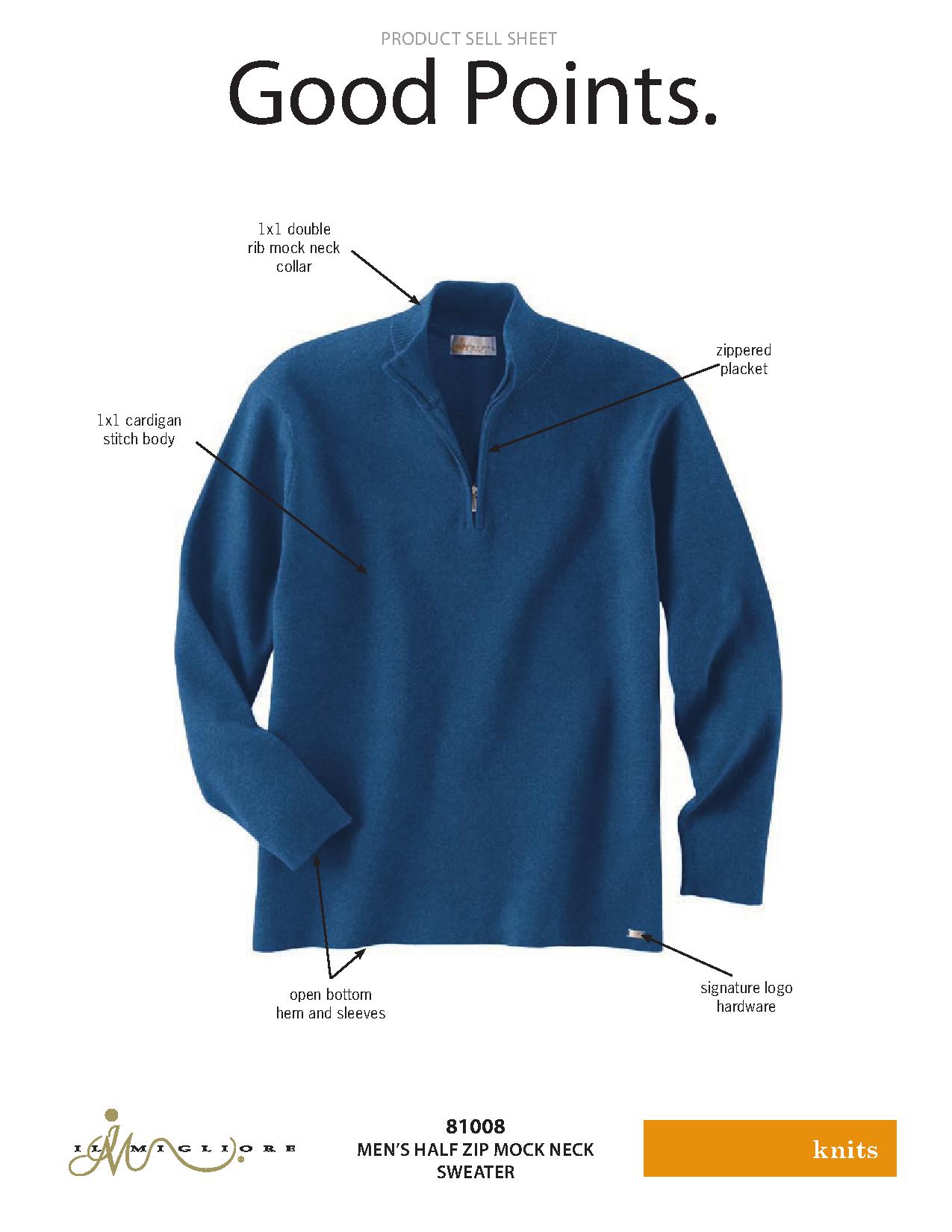 Ash City Sweaters 81008 - Men's Half-Zip Mock Neck Sweater