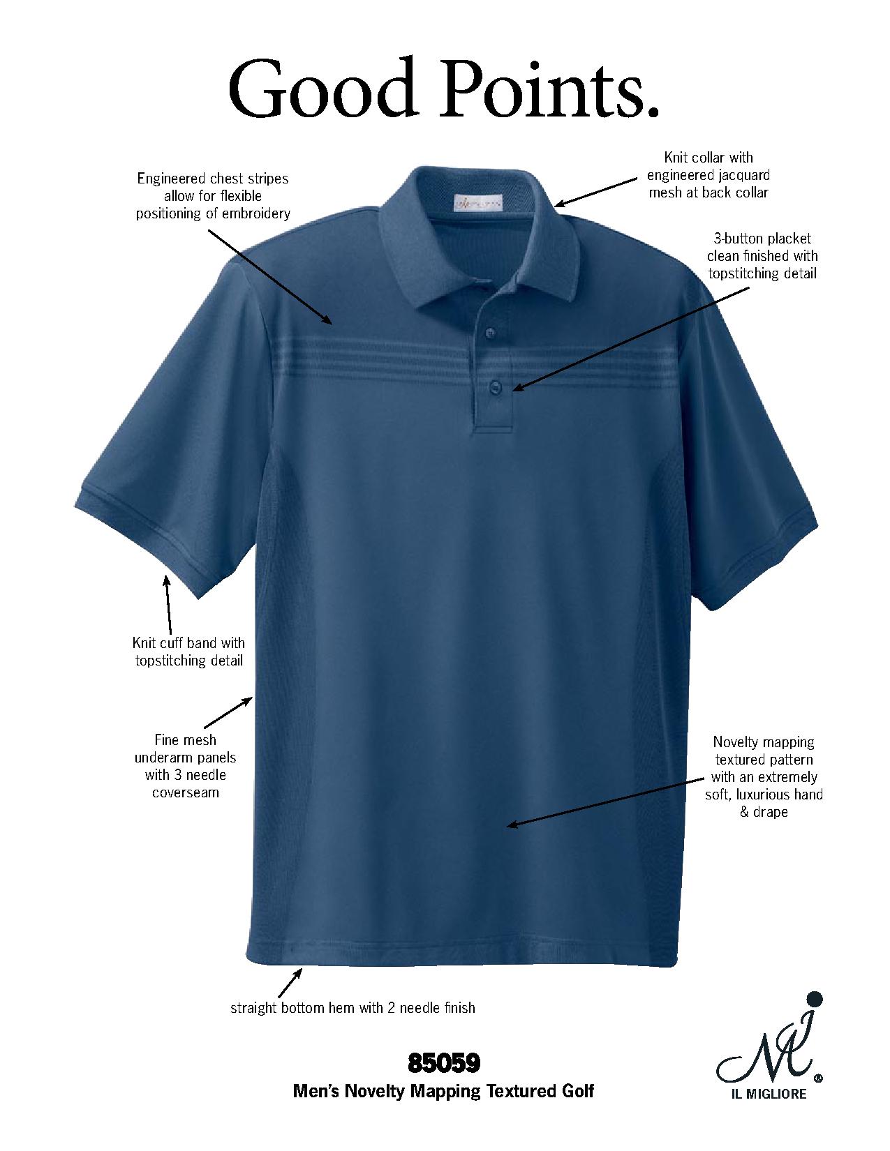Ash City Textured 85059 - Men's Mapping Textured Polo