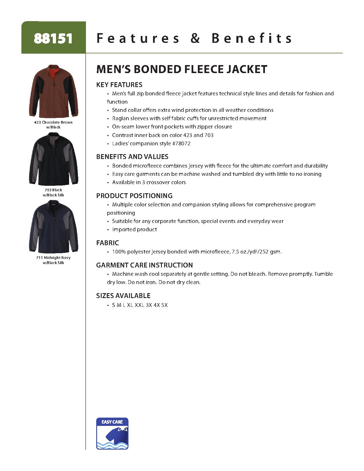 Ash City Bonded Fleece 88151 - Men's Bonded Fleece Jacket