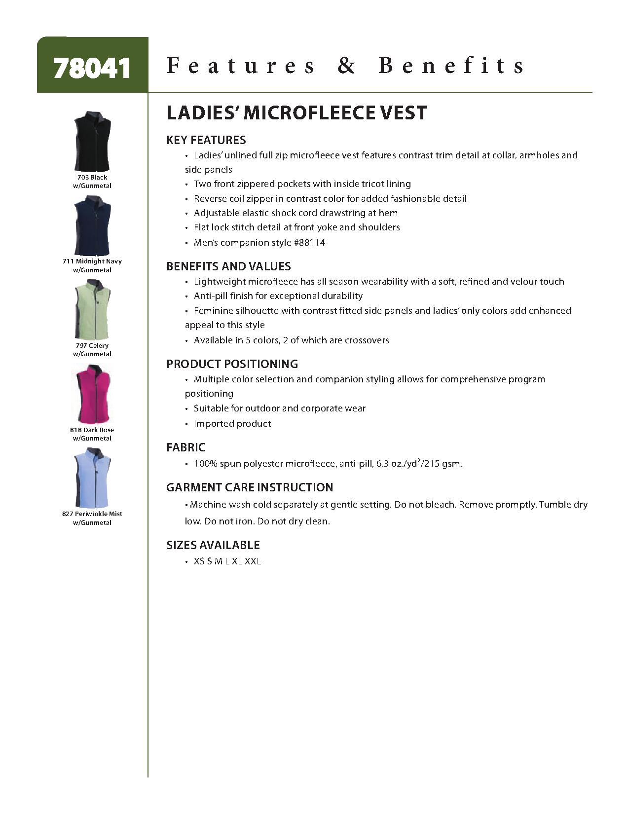 Ash City Microfleece 78041 - Ladies' Microfleece Vest