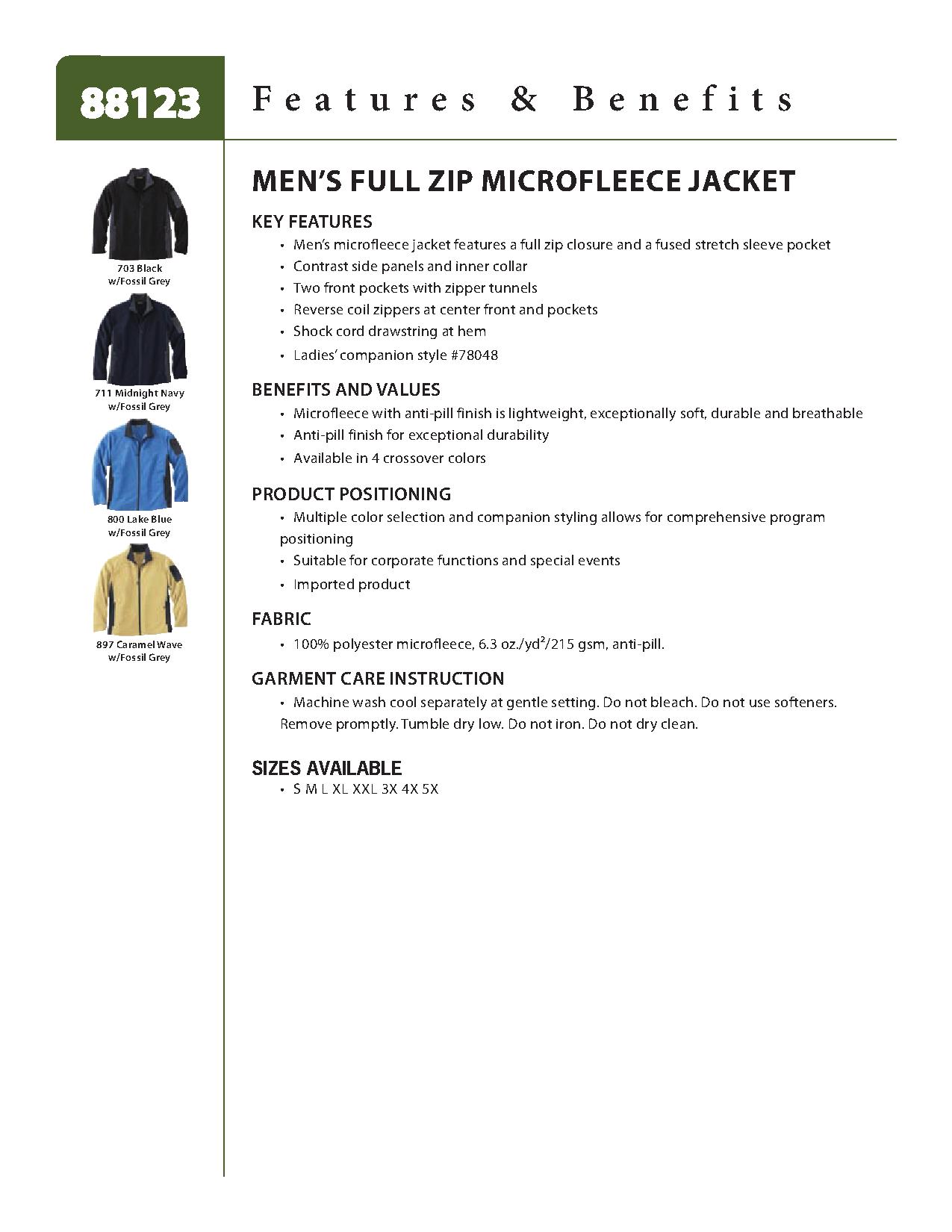North End 88123 - Men's Full-Zip Microfleece Jacket