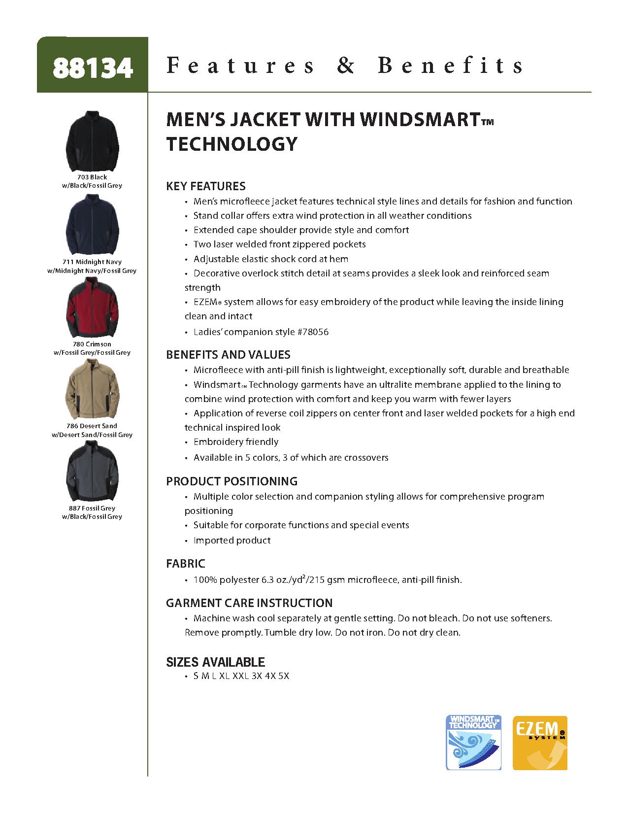 Ash City Microfleece 88134 - Men's Jacket With Windsmarttm Technology