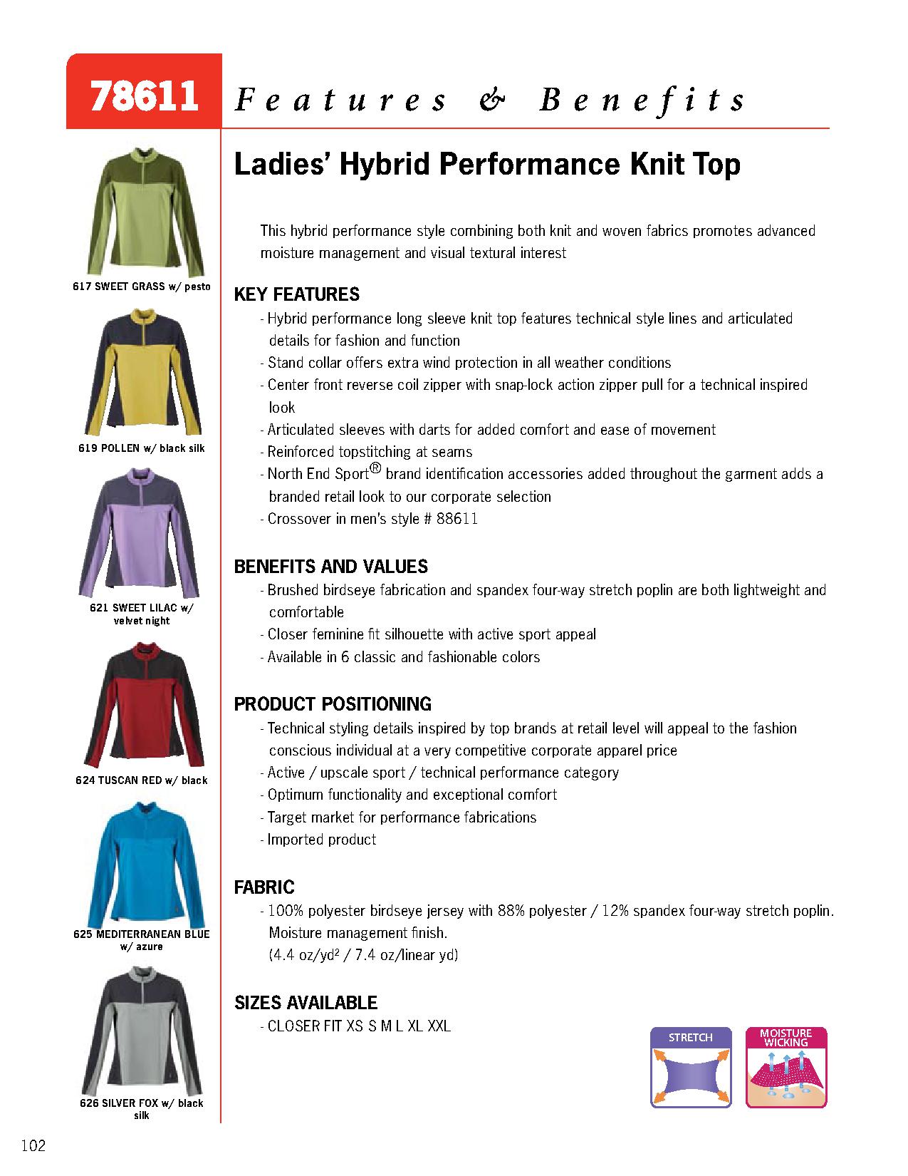 Ash City Performance 78611 - Ladies' Hybird Performance Knit Top