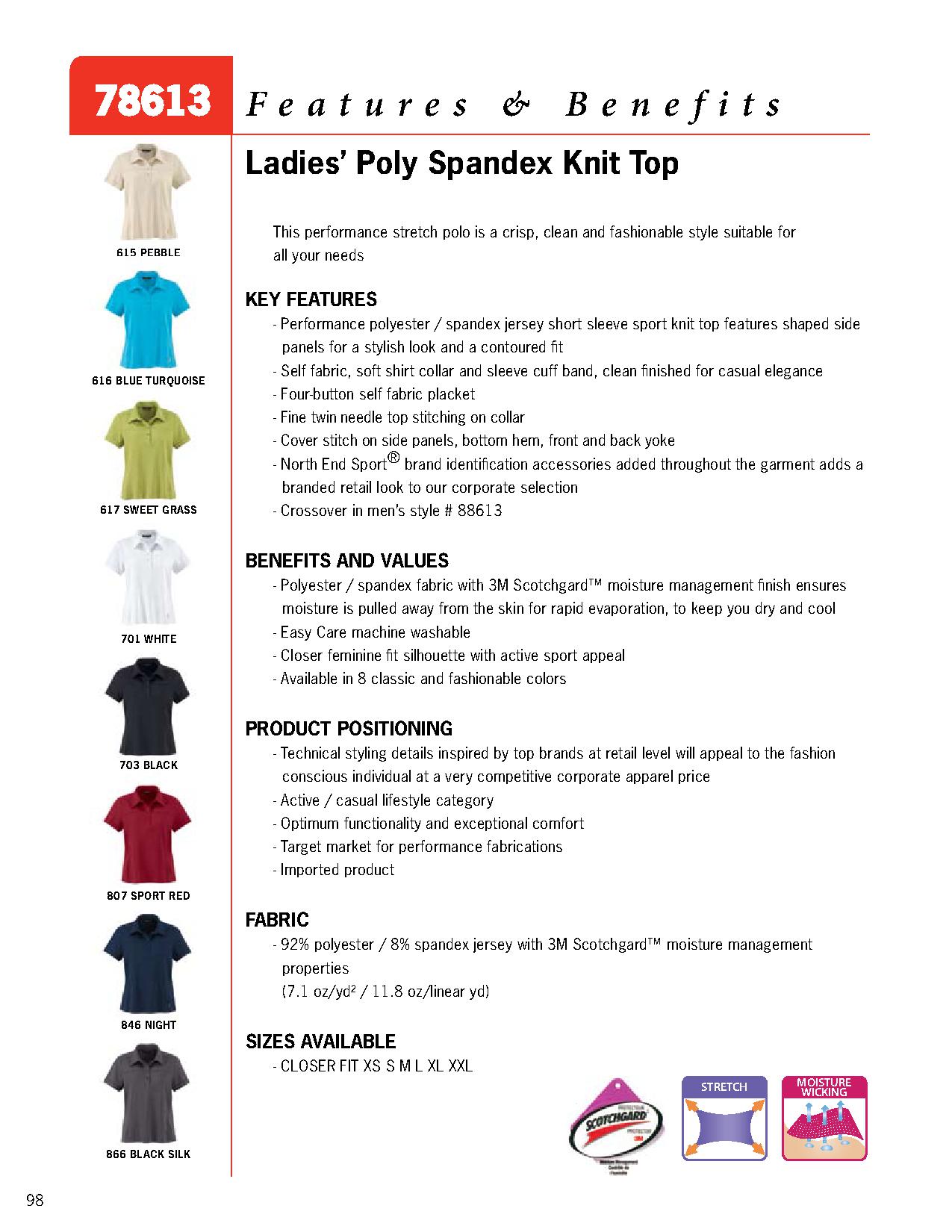 Ash City Performance 78613 - Ladies' Poly Spandex Knit Top