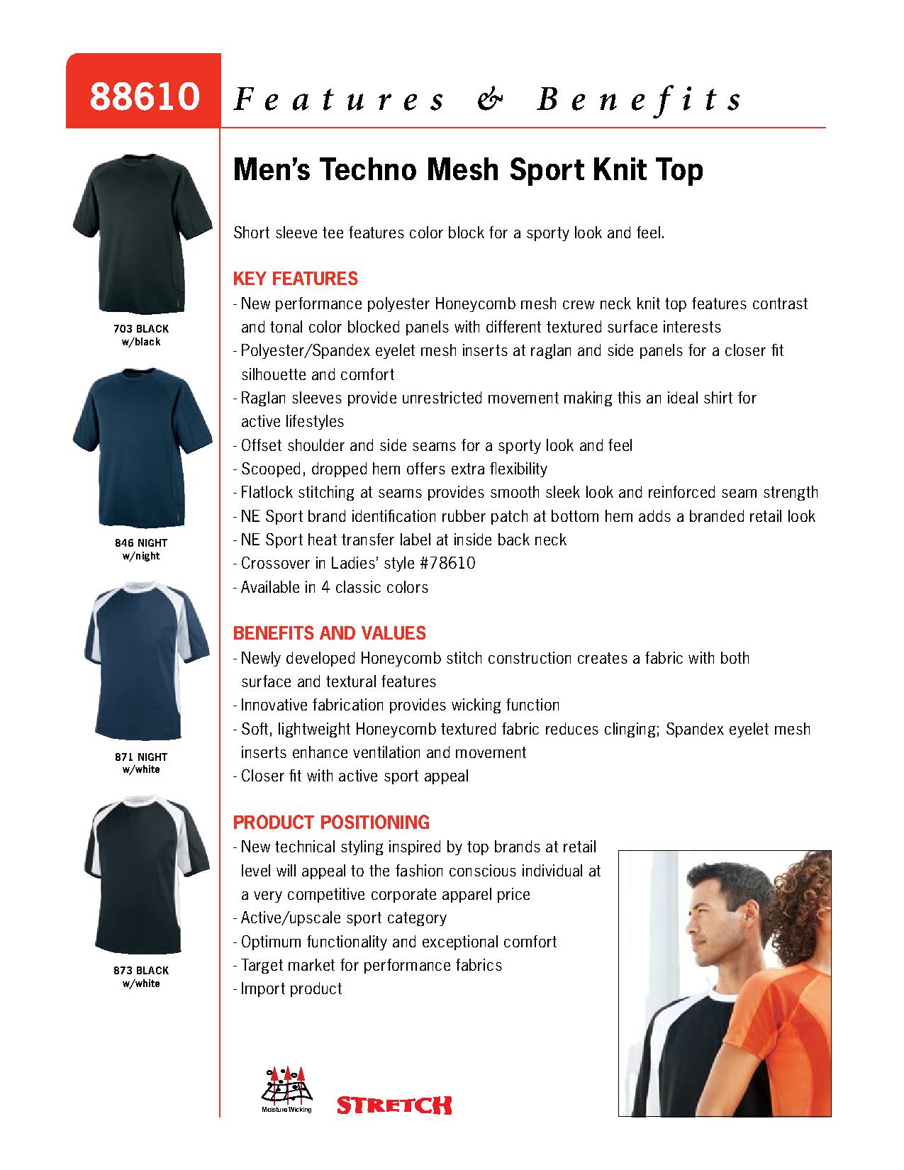 Ash City Performance 88610 - Men's Techno Mesh Knit Top