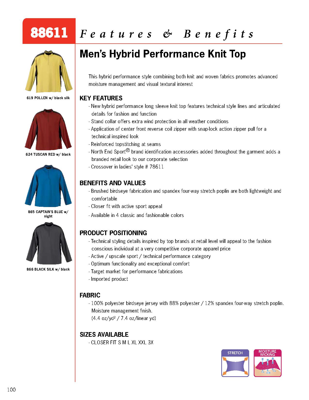 Ash City Performance 88611 - Men's Hybrid Performance Knit Top