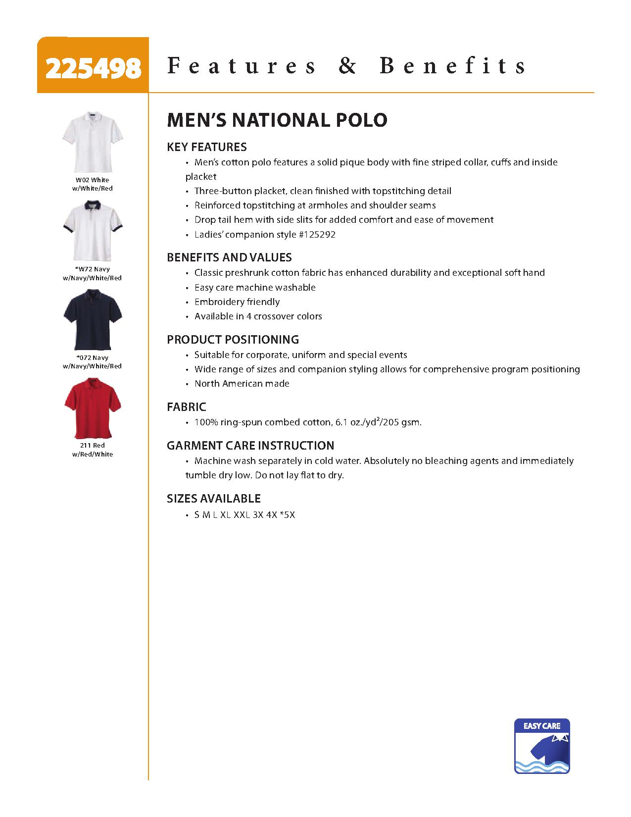 Ash City Pique 225498 - Men's National Polo