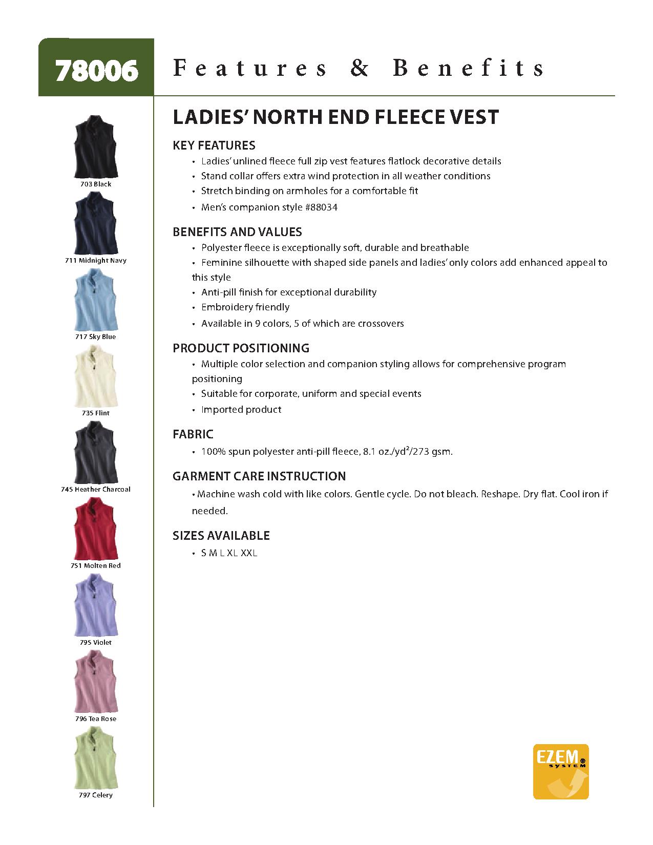 Ash City Poly Fleece 78006 - Ladies' Fleece Vest