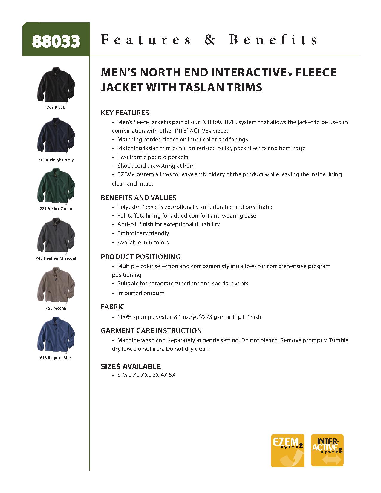Ash City Poly Fleece 88033 - Men's Interactive Fleece Jacket