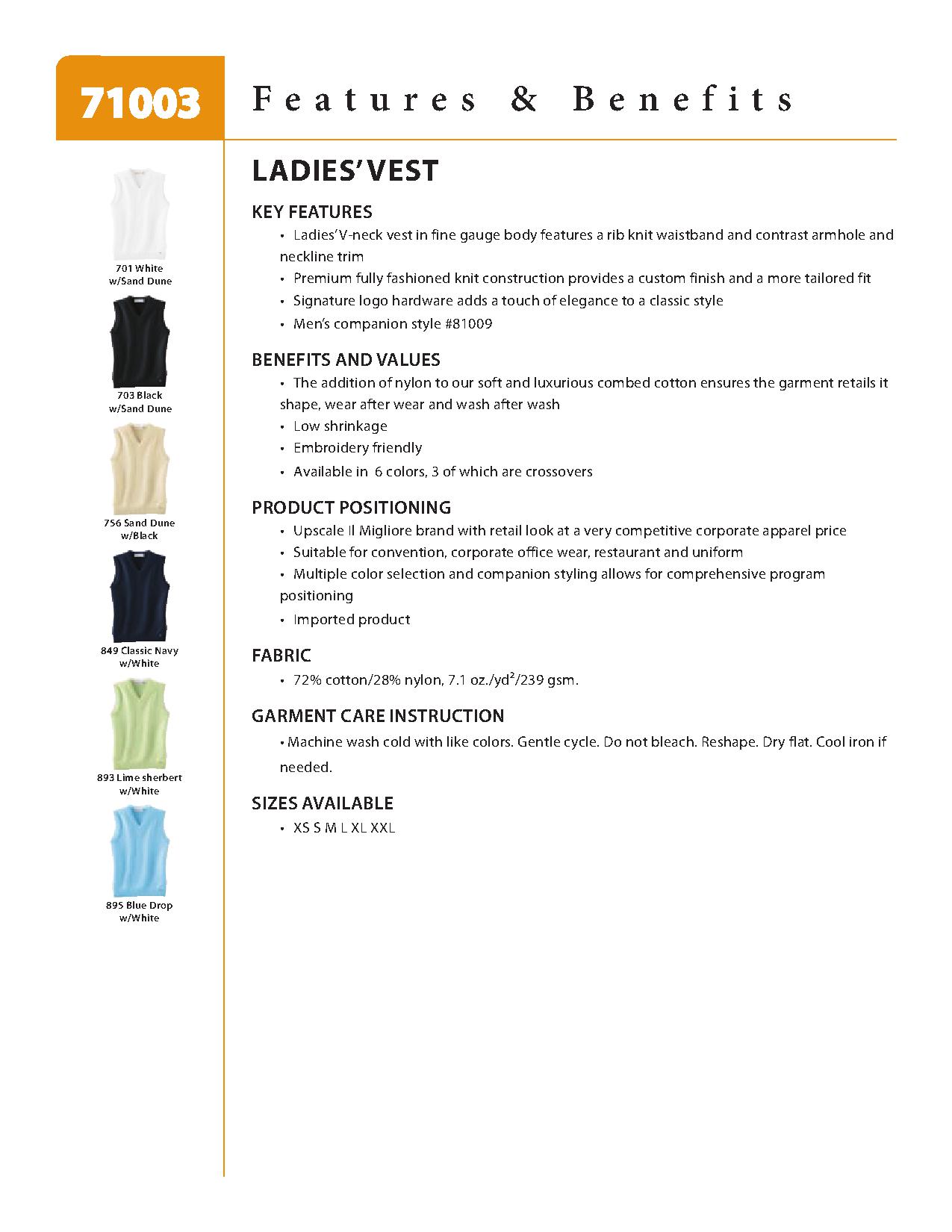 Ash City Sweaters 71003 - Ladies' Vest