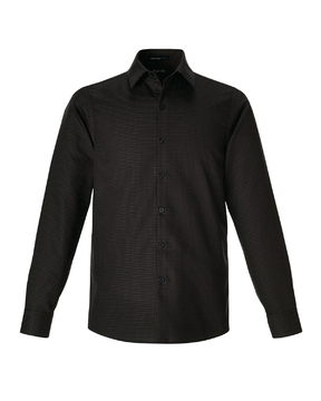 Ash City Wrinkle Free 88688 - Iconic Men's Wrinkle Free 2-Ply 80's Cotton Checkered Dobby Twill Taped Shirt